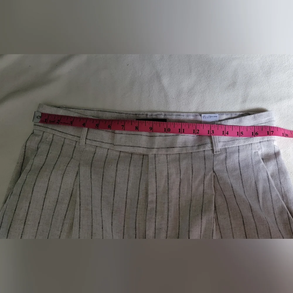 Banana Republic pinstripe linen pants, size 14